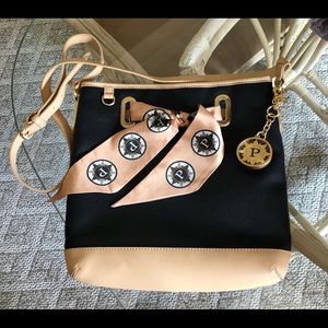 Tan & black hand bag